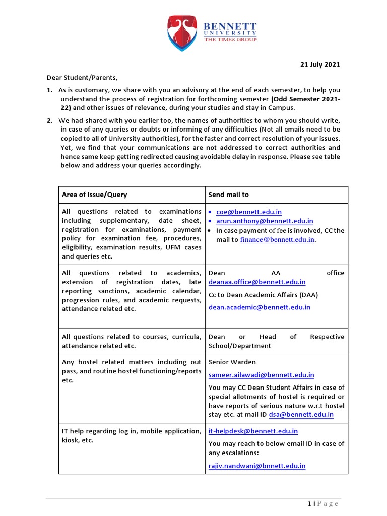 Guidelines Returning Student Odd 2122 Final PDF Test