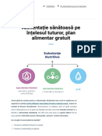 Alimentație Sănătoasă Pe Înțelesul Tuturor, Plan Alimentar Gratuit