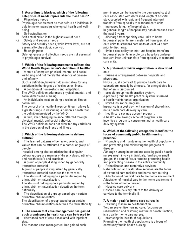 Practice Test Medical Surgical Nursing 500 Items Urinary Incontinence