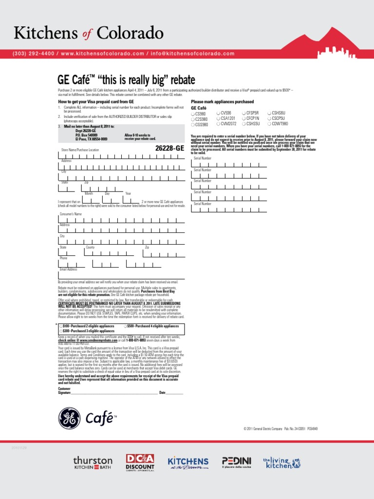 Ge Cafe Rebate Status