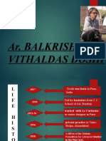 Ar. Balkrishna Vithaldas Doshi's Principles and Works