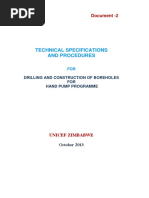 Borehole Drilling Specifications Guide | PDF | Borehole | Casing (Borehole)
