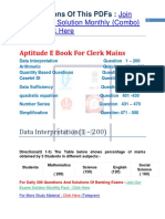 Aptitude E Book For Clerk Mains: For Solutions of This Pdfs
