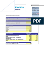 Plantilla de Calculo Del Precio Hora A Cobrar Por Tu Trabajo