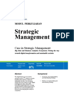 Strategic Management Case in Strategic Management: Big Data and Business Analytics Ecosystems