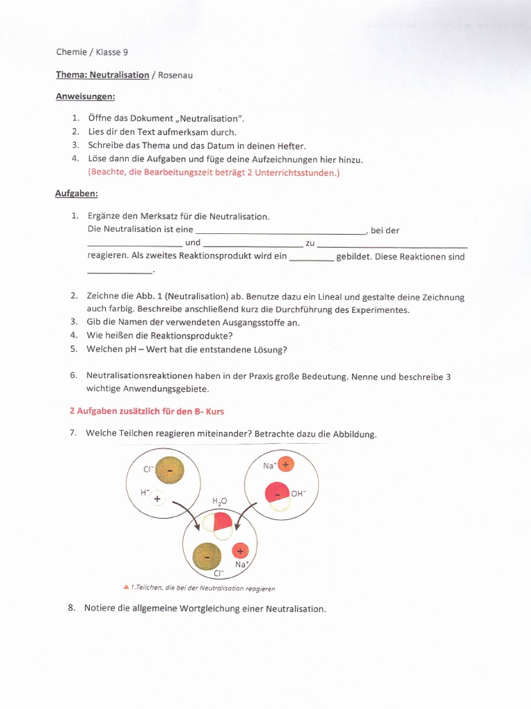 Aufgabe Neutralisation | PDF