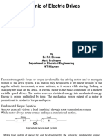 Dynamic of Electric Drives: by Dr. P.K Biswas Asst. Professor Department of Electrical Engineering NIT Mizoram