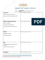 Note Taking Template For Journal Articles 1