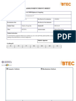 Assignment Front Sheet: Qualification BTEC Level 5 HND Diploma in Computing