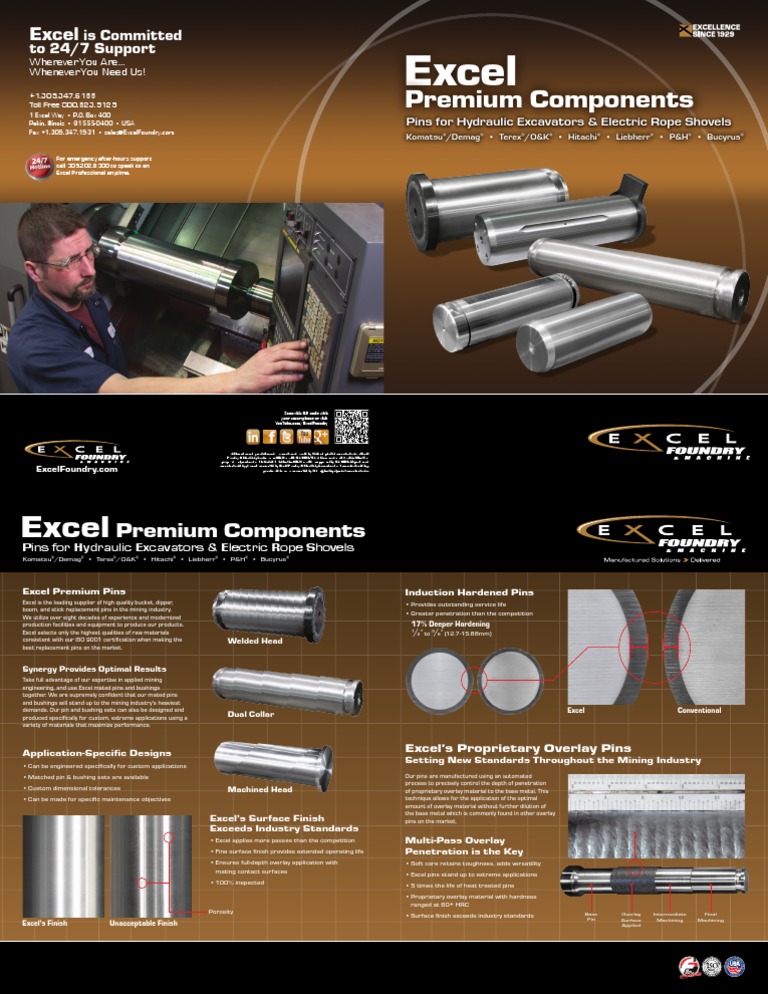 Excel Premium Pins Brochure | PDF | Machining | Secondary Sector Of The ...