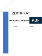 Zertifikat Kurs A1