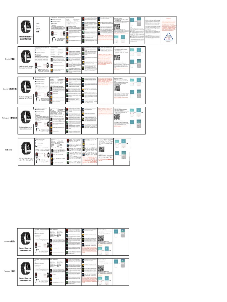 Smart Bracelet User Manual PDF Ios Mobile App
