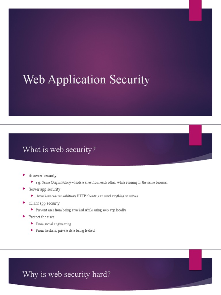 6-Web Application Security | PDF | Transport Layer Security | Hypertext ...