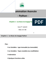 Chap01-Bases Du Langage Python-Variables-Liste-Dictionnaire
