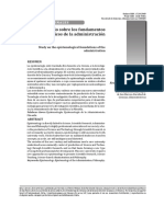 Estudio Sobre Los Fundamentos Epistemológicos de La Administración