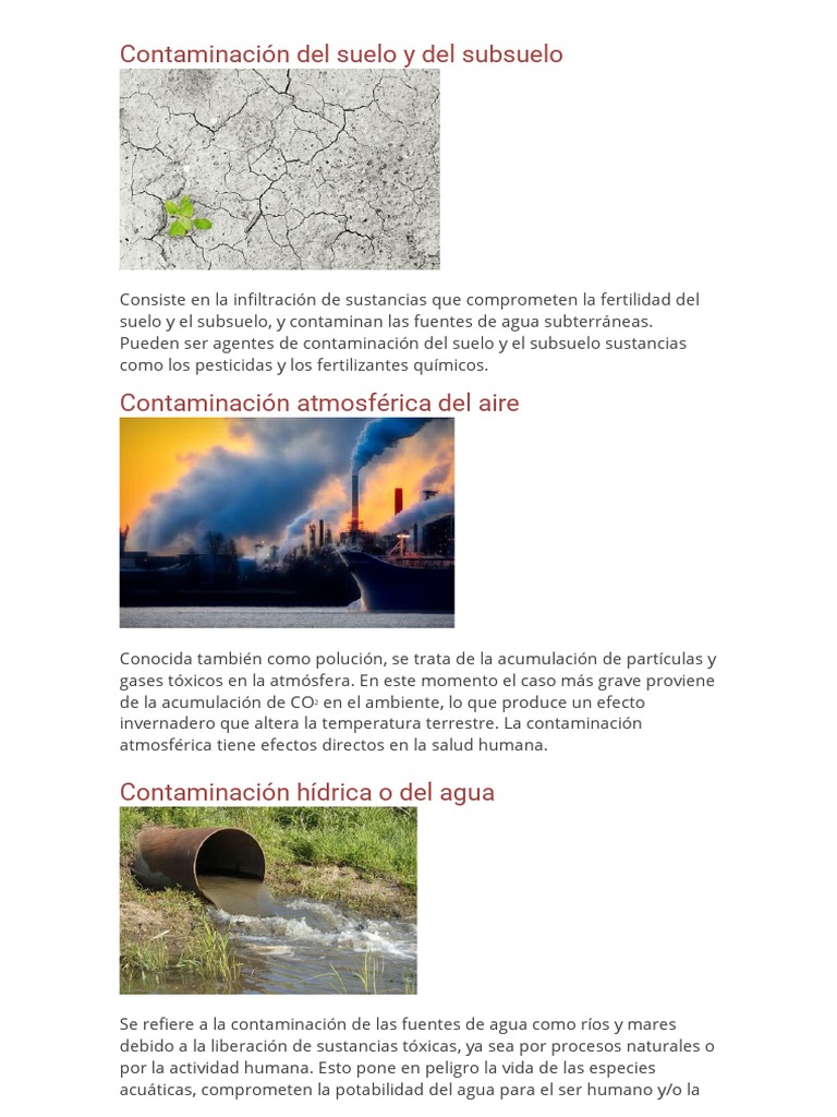 Contaminación Del Suelo y Del Subsuelo | PDF