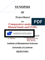 Synopsis: Comparative Analysis of Mutual Funds and Ulips
