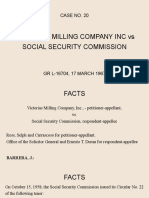 CASE No. 20 VICTORIAS MILLING COMPANY INC Vs SOCIAL SECURITY COMMISSION