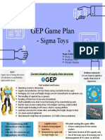 GEP Game Plan - : Sigma Toys