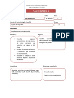 Plan de Clase #1: Nombre Del Profesor Fecha Curso