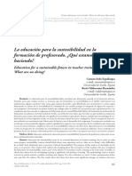 La Educación para La Sostenibilidad en La Formación Del Profesorado Qué Estamos Haciendo