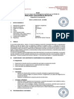 Formulación y Evaluación de Proyectos - 2021-II - No Presencial