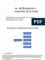 Proceso de Recepción y Almacenamiento de La Leche Clase 1