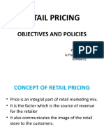 Retail Pricing: Objectives and Policies