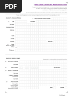 GRO Death Certificate Application Form