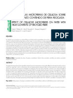 Efecto de Las Microfibras de Celulosa Sobre Papel Con Alto Contenido de Fibra Reciclada