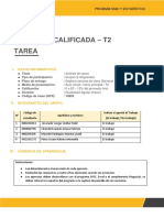 Actividad Calificada - T2 Tarea: I. Datos Informativos