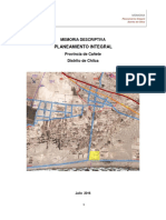 Memoria Descriptiva Planeamiento Integral - Prov. Cañete - Dist. Chilca