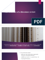 The Structure of A Literature Review: Prepared By: Jill Hanah C. Palafox