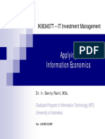 Applying Information Economics: IKI83407T - IT Investment Management