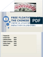 Free Floation of Chinese Yuan