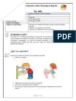 Cuidados del cuerpo, familia e higiene personal en el hogar