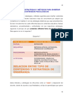 Unidad V - Estrategias Y Métodos para Enseñar Contenidos Psicológicos