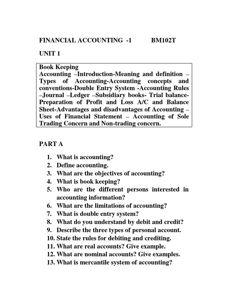 BM102T | PDF | Bookkeeping | Debits And Credits