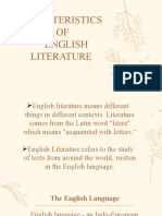 Characteristics of English Literature