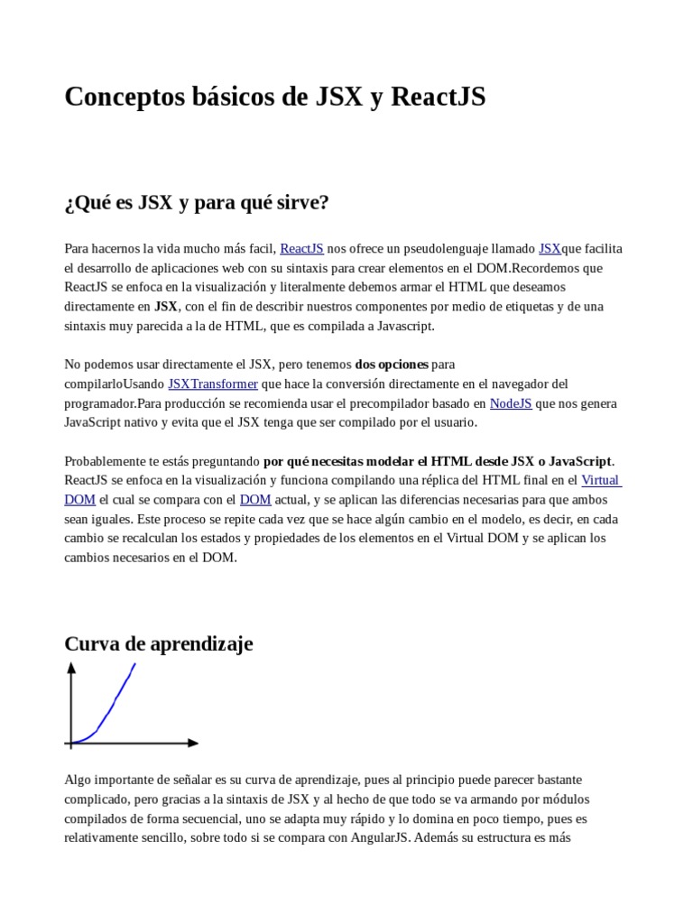 1.11 - Conceptos Básicos de JSX y ReactJS | PDF | Modelo de objeto de ...