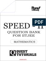 Speed - Ii: Question Bank For Iitjee