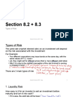 Section 8.2 + 8.3: Types of Risk