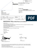 External Service - Scope of Work/Terms and Conditions