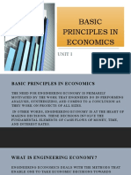 Basic Principles in Economics: Unit I