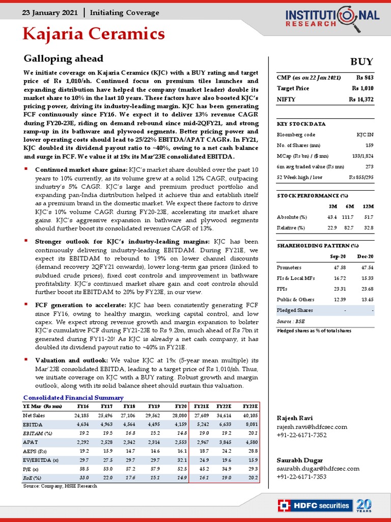 Kajaria Ceramics - IC - HSIE-202101232125474239802 | PDF | Dumping ...