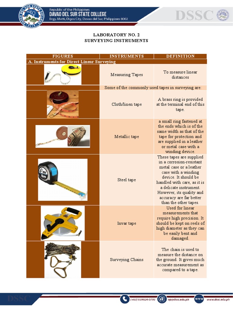 Survey Instruments Definitions PDF Surveying Compass