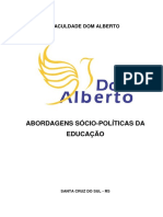 Abordagens Sócio Políticas Da Educação Aulas 01 A 10