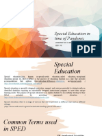 Special Education in Time of Pandemic