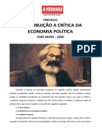 Prefácio Contribuição Economia Política de Karl Marx