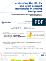 Understanding MELCs and Least Learned Competencies in Araling Panlipunan